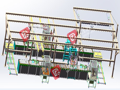 Automobile chassis suspension assembly line